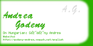 andrea godeny business card